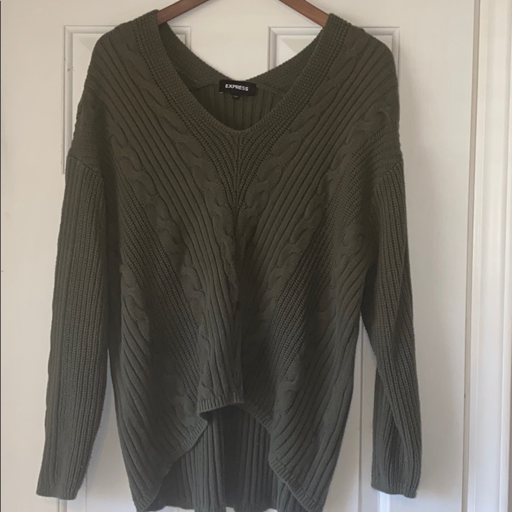Express Oversized V-Neck Sweater